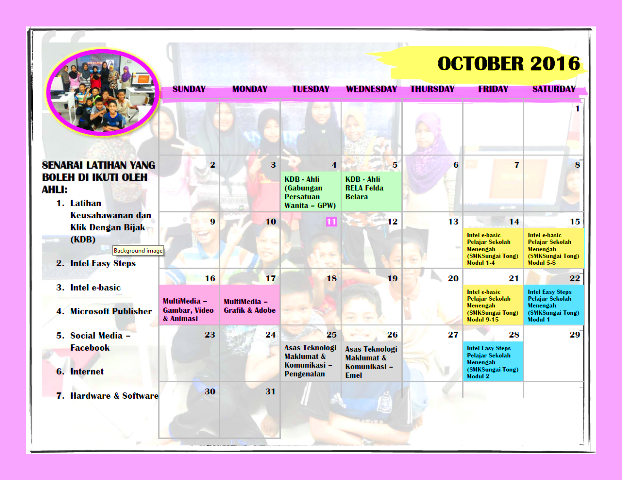 Jadual Oktober