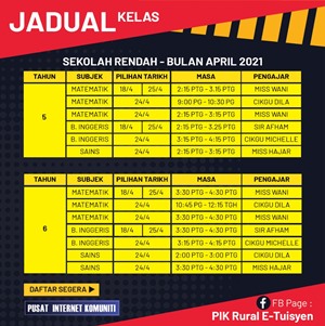 Jadual Sek Rendah 1