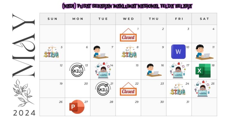 White Grey Minimalist Simple May 2024 Monthly Calendar