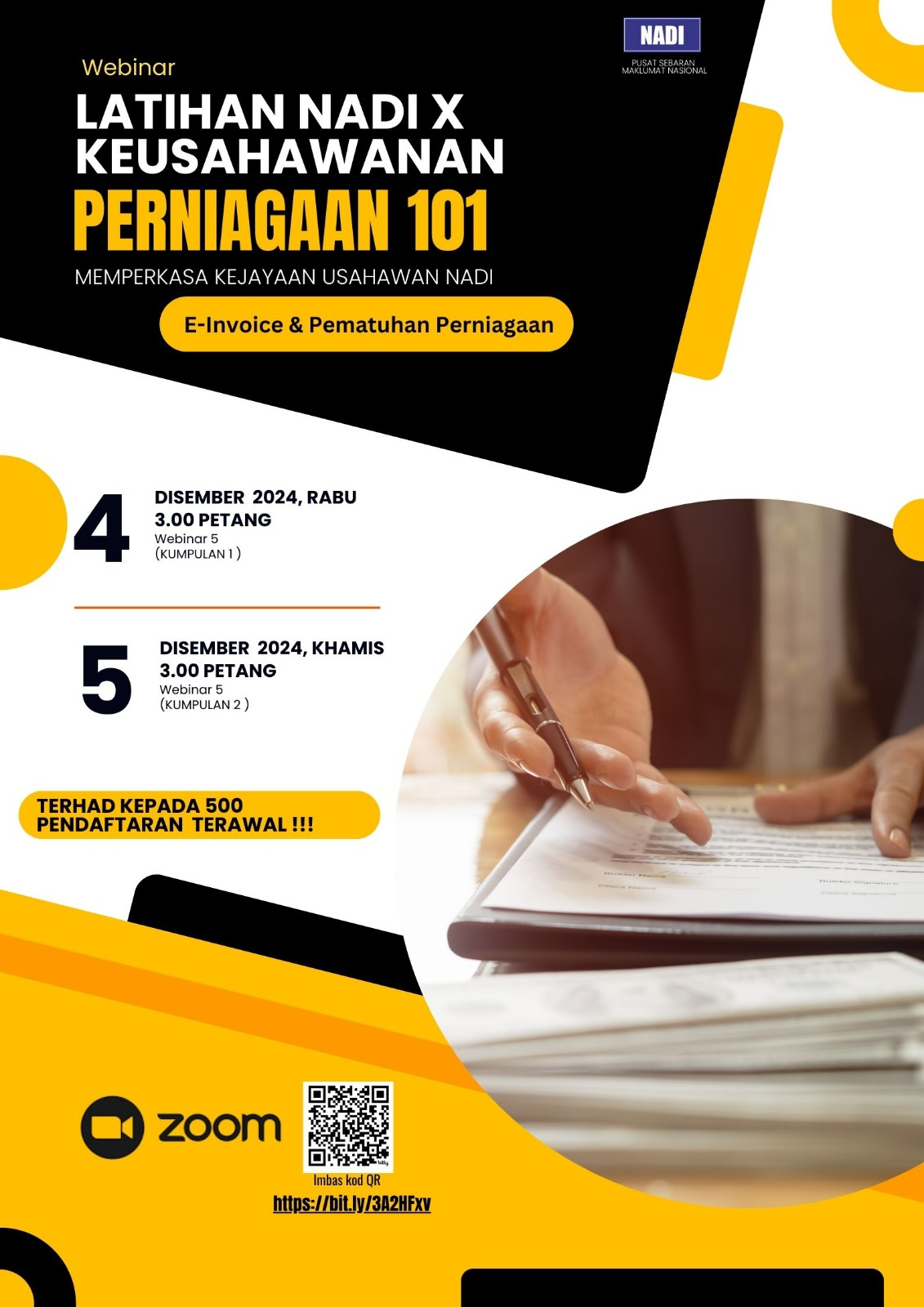 Webinar 5 NADI Keusahawanan EInvoice Pematuhan Perniagaan